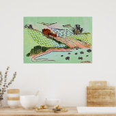 ウェールズの田舎 ポスター (キッチン)