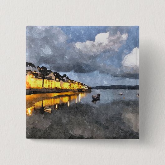 ウェールズの眺め 缶バッジ (正面)