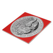 ウェールズの硬貨の赤いドラゴン タイル (側面)