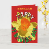 ウェールズの祝日 大きな黄色いのだいこん花 カード (黄色い花)