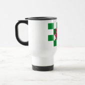 ウェールズの神秘的な赤いケルトのドラゴン旗 トラベルマグ (左)