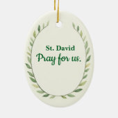 ウェールズの聖ダビデ神々と聖なる書物、 経典 セラミックオーナメント (裏面)