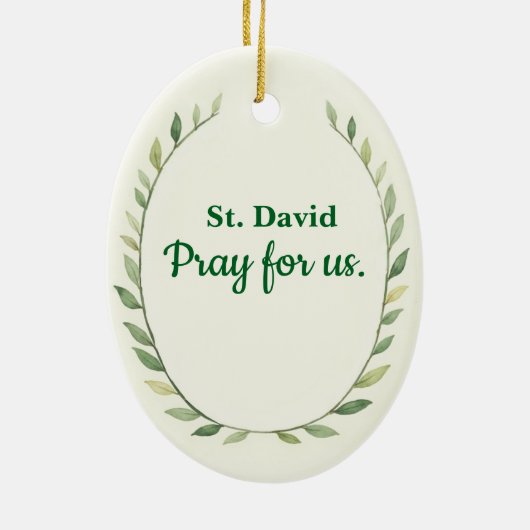 ウェールズの聖ダビデ神々と聖なる書物、 経典 セラミックオーナメント (裏面)