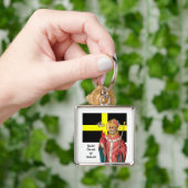 ウェールズの聖ダビデ(P 001)とその国旗 キーホルダー (手)