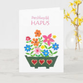 ウェールズの花のバースデー・カード カード (黄色い花)