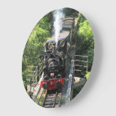 ウェールズの蒸気機関車 ラージ壁時計 (傾斜)