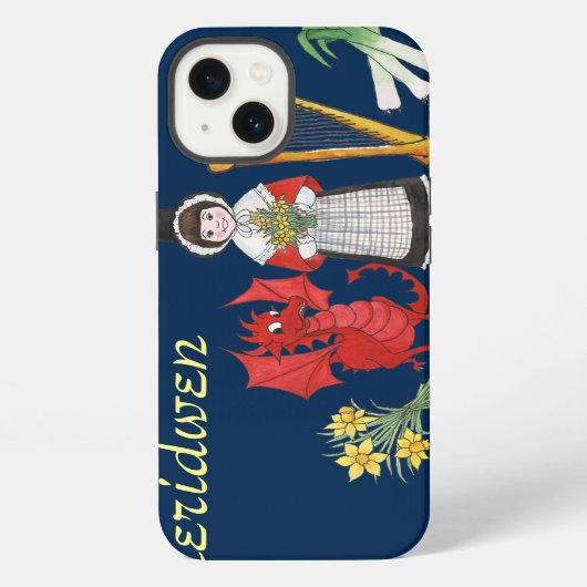 ウェールズの衣装、Emblems Blue iPhone 6のXtremeケース iPhoneケース (裏面)