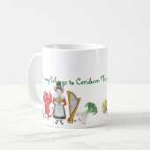 ウェールズの衣裳、紋章、個人化なるべきコーヒー・マグ マグカップ (正面左)