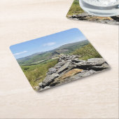 ウェールズの見解 スクエアペーパーコースター (アングル)