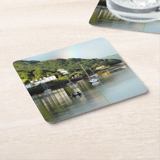 ウェールズの見解 スクエアペーパーコースター (アングル)