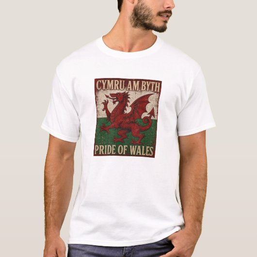 ウェールズの誇り Cymru Am Byth Tシャツ (正面)