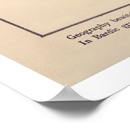 ウェールズの風俗地図1868 ポスター (角)