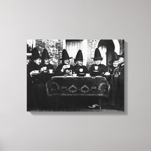 ウェールズの魔女 – 紅茶パーティーヴィンテージ キャンバスプリント (正面)