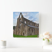 ウェールズのCistercian修道院、古代Tintern Abbey スクエア壁時計 (ホーム)