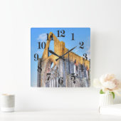 ウェールズのCistercian修道院、古代Tintern Abbey スクエア壁時計 (ホーム)