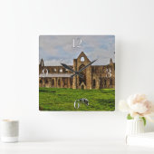 ウェールズのCistercian修道院、古代Tintern Abbey スクエア壁時計 (ホーム)