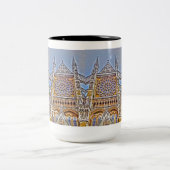 ウェールズのCistercian修道院、古代Tintern Abbey ツートーンマグカップ (中央)