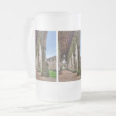 ウェールズのCistercian修道院、古代Tintern Abbey フロストグラスビールジョッキ (正面左)