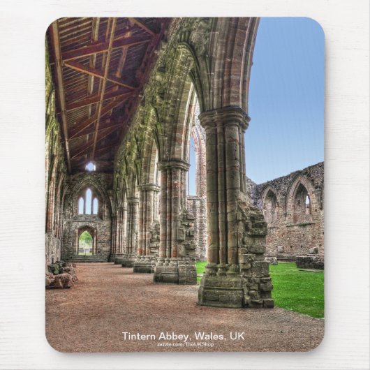 ウェールズのCistercian修道院、古代Tintern Abbey マウスパッド (正面)