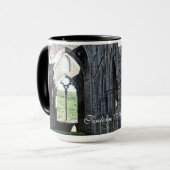 ウェールズのCistercian修道院、古代Tintern Abbey マグカップ (正面左)