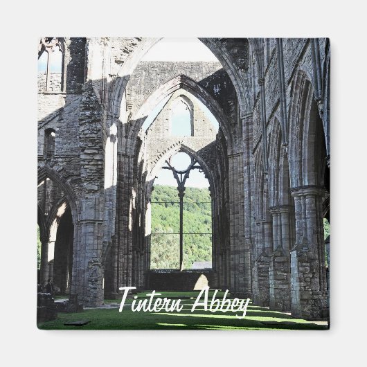 ウェールズのCistercian修道院、古代Tintern Abbey マグネット (正面)