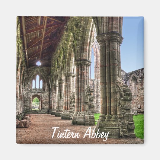 ウェールズのCistercian修道院、古代Tintern Abbey マグネット (正面)