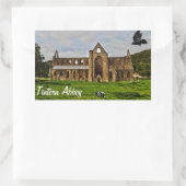 ウェールズのCistercian修道院、古代Tintern Abbey 長方形シール (バッグ)