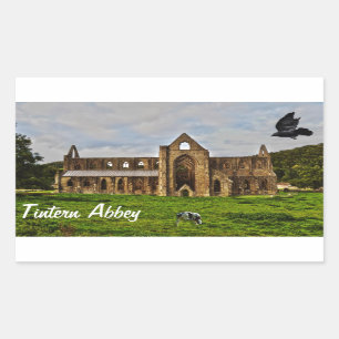 ウェールズのCistercian修道院、古代Tintern Abbey 長方形シール