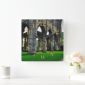 ウェールズのCistercian修道院、Tintern Abbey スクエア壁時計 (ホーム)