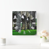 ウェールズのCistercian修道院、Tintern Abbey スクエア壁時計 (ホーム)