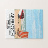 ウェールズのGwyneddにあるAbersoch Llanengan旅行ポスター ジグソーパズル (横)