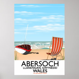 ウェールズのGwyneddにあるAbersoch Llanengan旅行ポスター ポスター