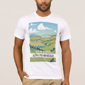 ウェールズのLlŷn半島のバケーション ポスター Tシャツ (正面)