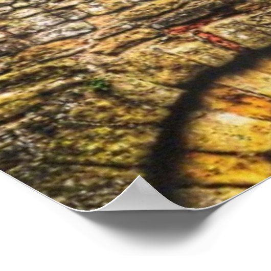 ウェールズのMonmoutshire、Chepstow Castle Windows ポスター (角)