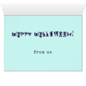 ウェールズのNewtown, Powys, Walesからのハロウィーンの挨拶 (内部横(下))