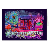 ウェールズのNewtown, Powys, Walesからのハロウィーンの挨拶 (正面横)