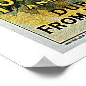 ウェールズへのヴィンテージ旅行 ポスター (角)