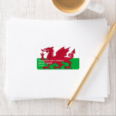 ウェールズカスタム州旗の付いたラベル ラベル (インサイチュ)