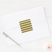 ウェールズストライプ国旗 スクエアシール (封筒)