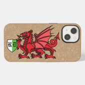 ウェールズドラゴンのモノグラム iPhoneケース (裏面横)