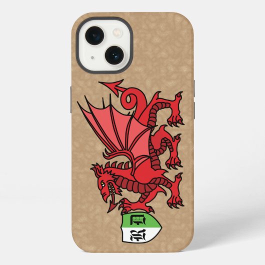 ウェールズドラゴンのモノグラム iPhoneケース (裏面)