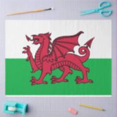 ウェールズドラゴン国旗、ケルト・ウェールズ国旗 薄葉紙 (クラフト)