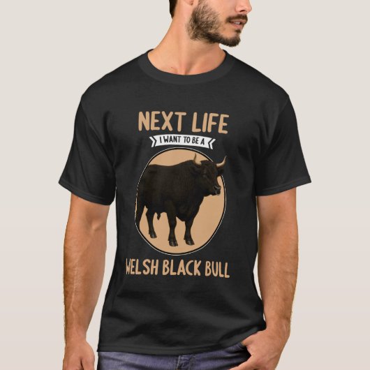 ウェールズブラック牛の雄牛1 Tシャツ (正面)