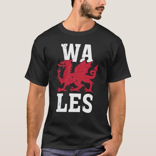 ウェールズホームプライドウェールズ国旗 Tシャツ (正面)