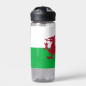 ウェールズボトル愛国的ウェールズ国旗 ウォーターボトル (正面)