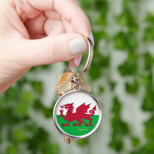 ウェールズ国旗とウェールズファッション、スポーツ/Cymru keychain キーホルダー