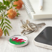 ウェールズ国旗とウェールズファッション、スポーツ/Cymru keychain キーホルダー (側面)