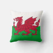 ウェールズ国旗のアメリカのMoJo枕 クッション (裏面)