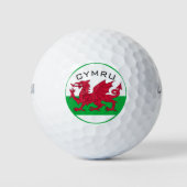 ウェールズ国旗のゴルフボール ゴルフボール (正面)
