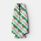 ウェールズ国旗のタイル張りパーソナライズされた ボトルクーラー (裏面)